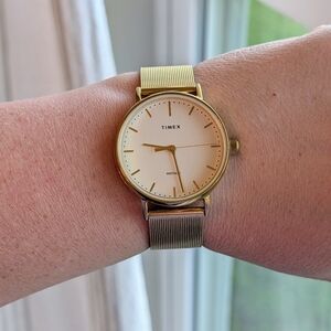 Timex Gold Mesh Strap Watch